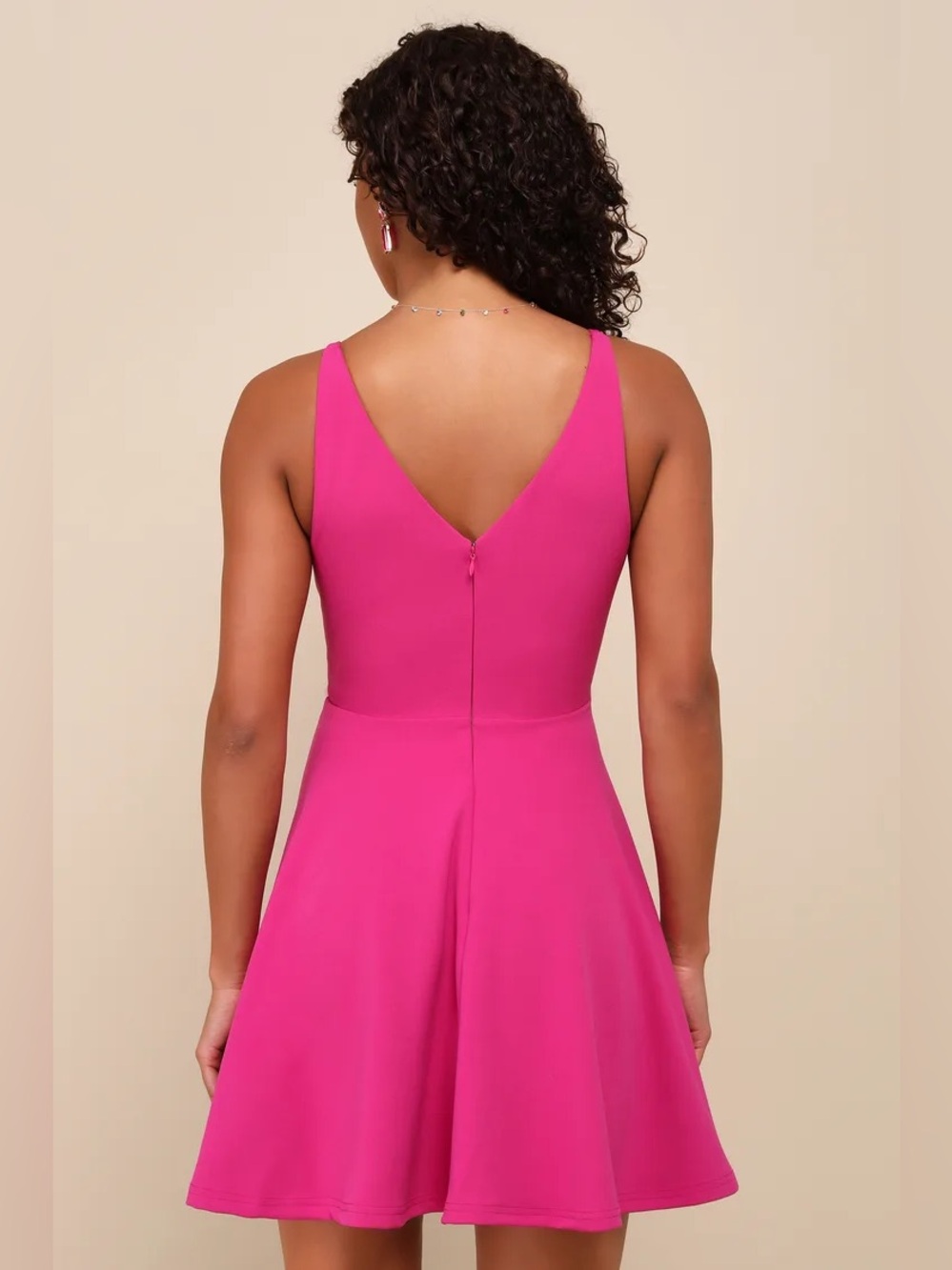 Lulus Fuchsia Skater Dress - Picture 2 of 6